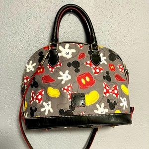USED Best of Mickey/Mickey Mania Dooney&Burke Purse Wallet Combo
